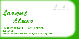 lorant almer business card